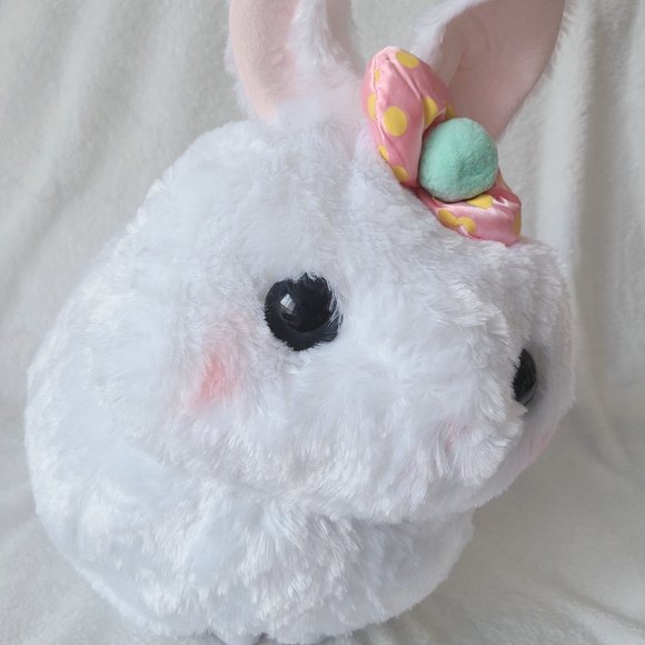 Amuse - Usadama Chan - Pompom Ribbon Big Plushie - Usamofu - Picture 4 of 5